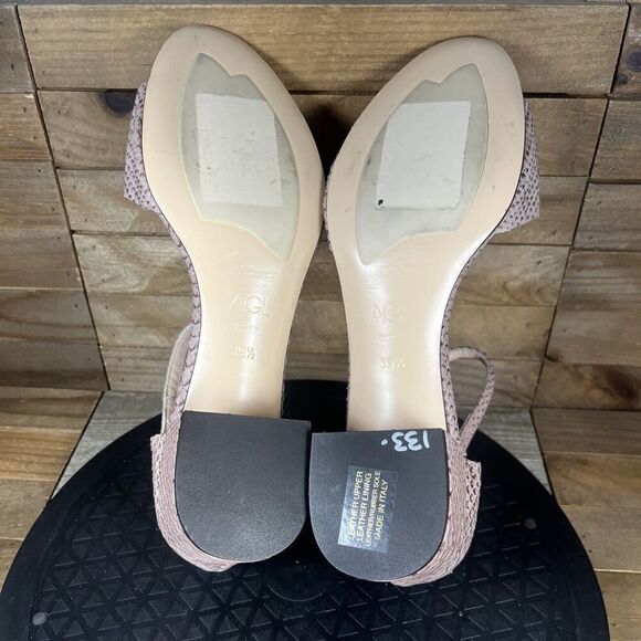 AGL Womens Sz EUR 39.5 US 9.5 Attilio Giusti Leombruni Snake Leather Sandal - Picture 9 of 10